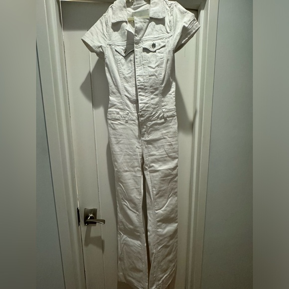 Bright white denim jumpsuit - Picture 10 of 14